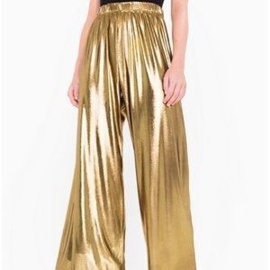 NWT AMERICAN APPAREL METALLIC JERSEY WIDE LEG PANT